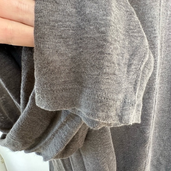 White Company gray linen knit, long sleeve sweater - Picture 8 of 11